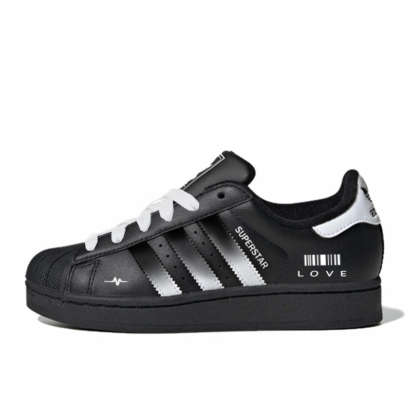 Adidas Originals Superstar 2 Skateboard Shoes Unisex Low Top Black White