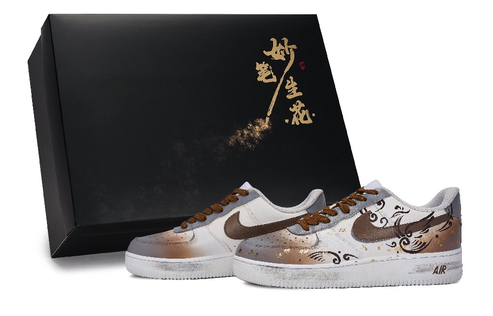 Nike Air Force 1 Skateboard Shoes Unisex Low Top White/Brown