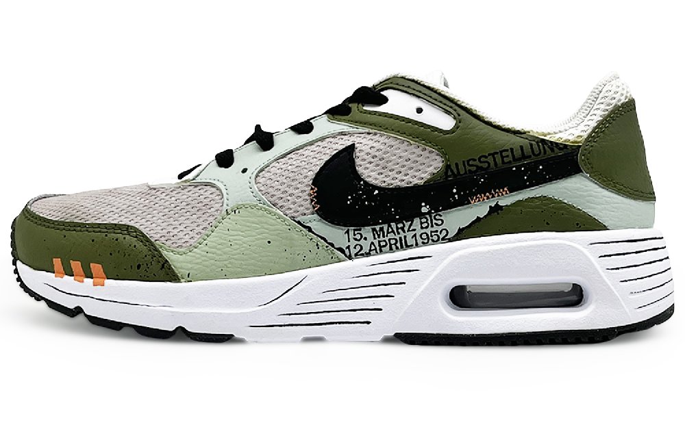 Nike Anti-Slip And Wear-Resistant Breathable Low-Top Casual Running Shoes Men's Black Green