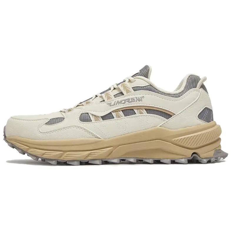 361° Breathable Slip Resistant Low Top Trekking Shoes Men's Beige Gray