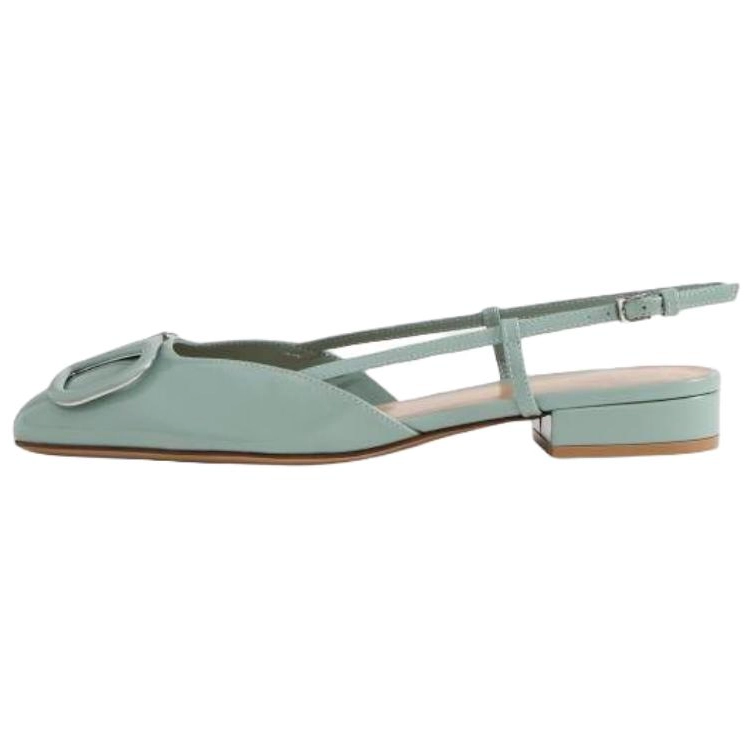 Valentino Vlogo Chunky Heel High Heels 3cm Women's Green