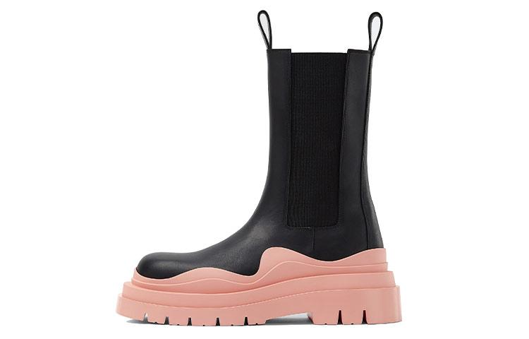 Bottega Veneta Tire Chelsea Boots Women's Black Pink
