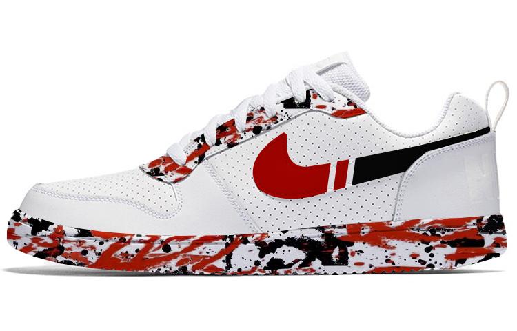 Nike Court Borough Skateboard Shoes Men Low-Top Red/White/Black