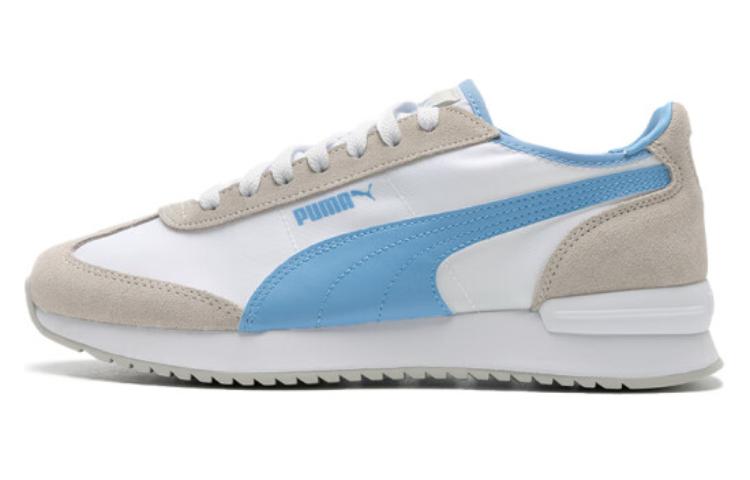 PUMA R78 Neon Durable Breathable Low-Top Casual Shoes Unisex White Blue