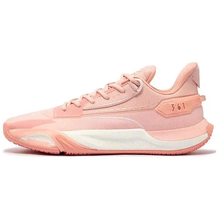 361° Wear-Resistant Slip-Resistant Low-Top Basketball Shoes Men's Pink