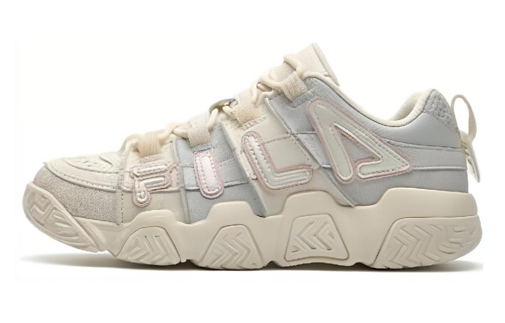 FILA FUSION BARRICADE Puffy Shoes Low Top Basketball Shoes Women's White