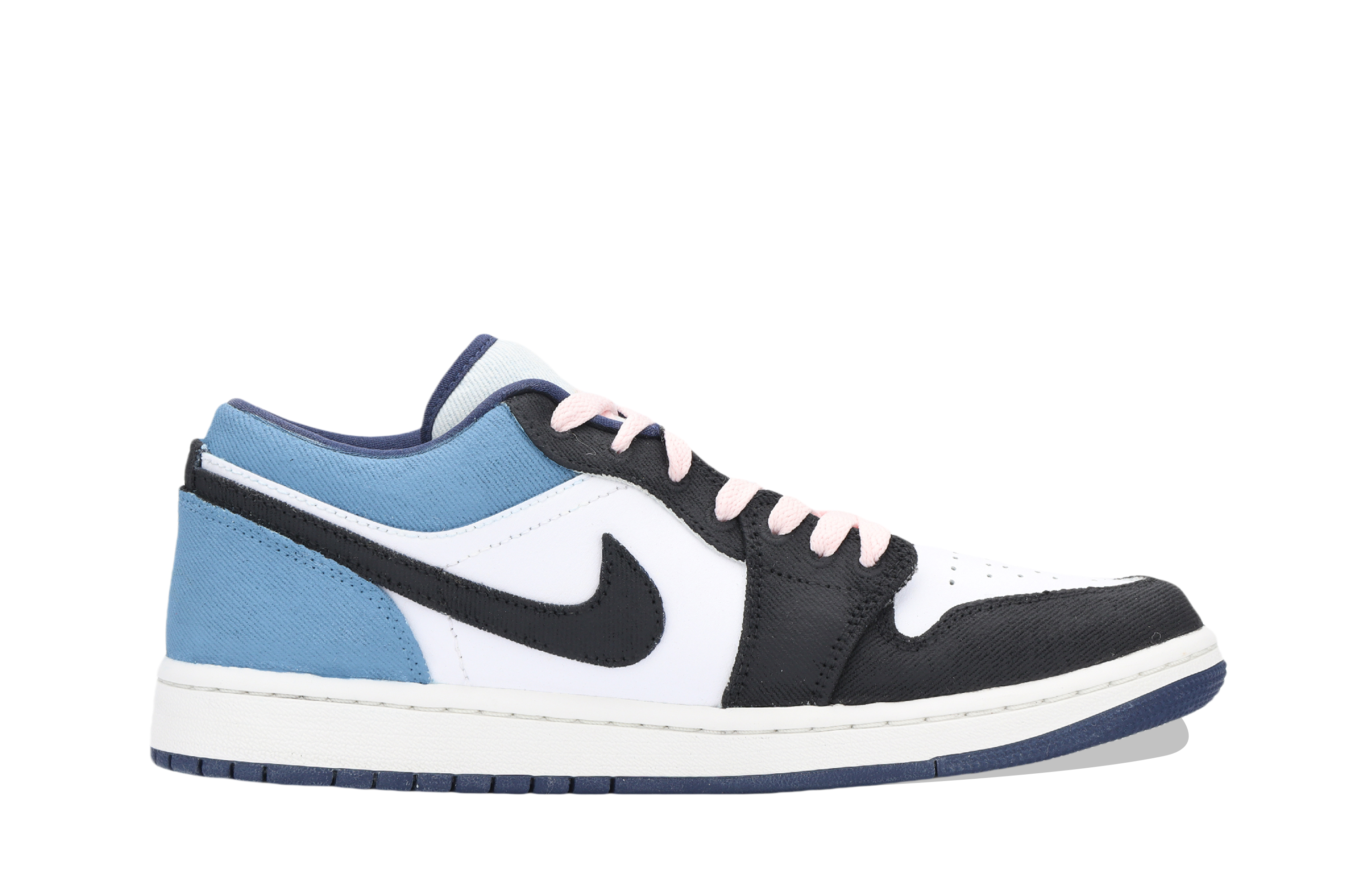 Jordan Air Jordan 1 Denim Huichao Cushioning, Wear Resistant Low Top Vintage Basketball Shoes Unisex Blue Black купить в интернет-магазине Yoocart с быстрой доставкой по России.