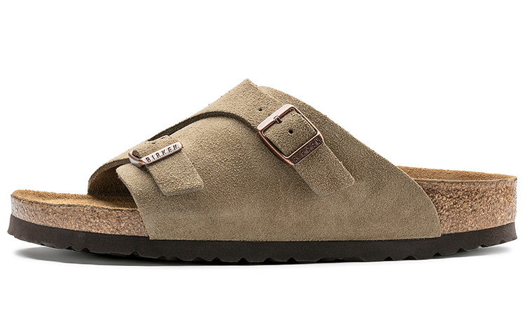 Birkenstock Zrich Series Cowhide Suede Fashion Beige Version Sandals