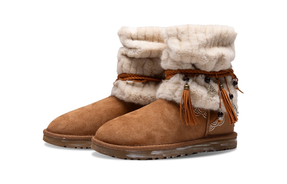 UGG CLASSIC MINI Warm Winter Tale Warm And Wear-Resistant Short Snow Boots Women's Chestnut