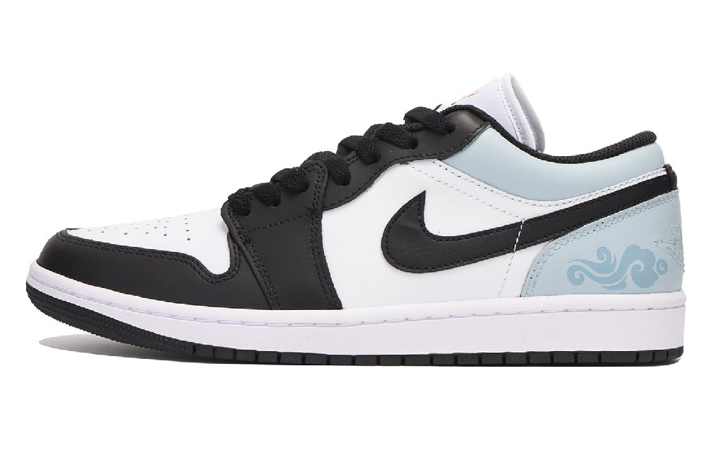 Jordan Air Jordan 1 Abrasion Resistant Coverage Low Top Vintage Basketball Shoes Unisex Blue Black