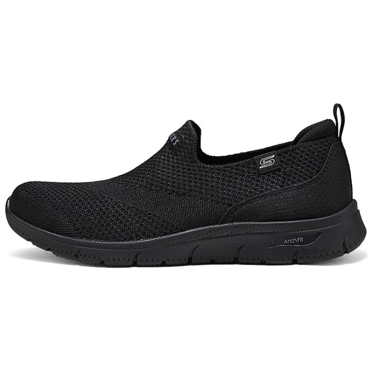 Skechers ARCH FIT REFINE Slip-Resistant Water-Resistant Low-Top Casual Shoes Women's Black