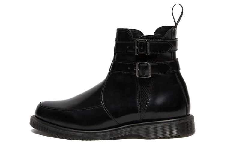 Dr. Martens Flora Polished Smooth Chelsea Boots Black Women's