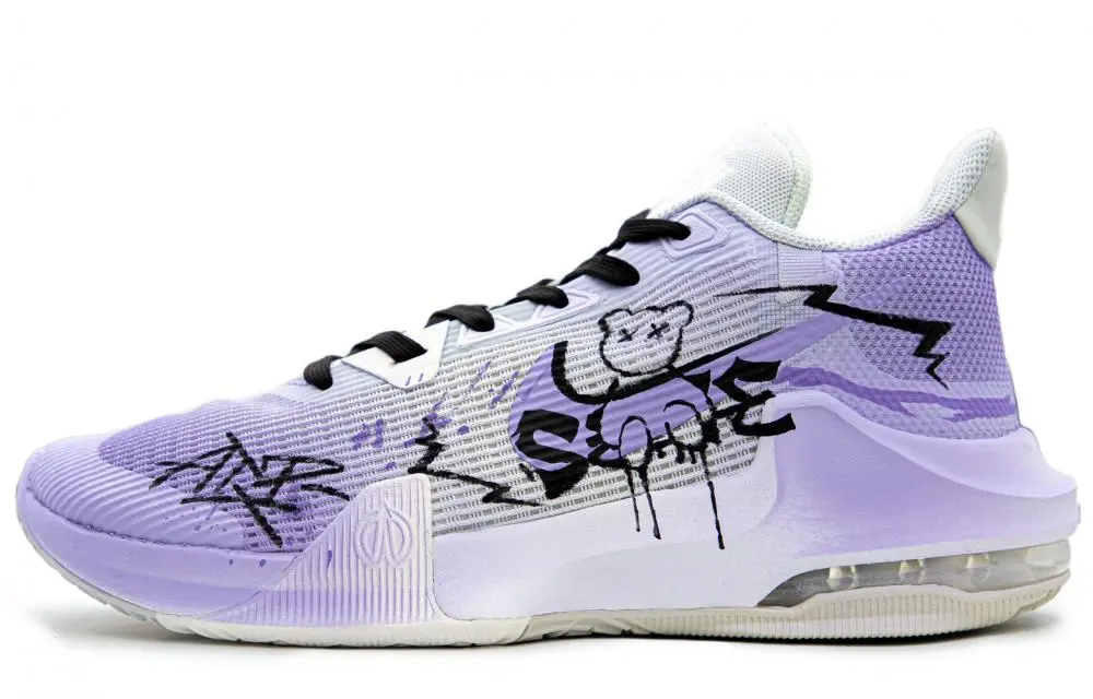 Nike Air Max Impact Defective Doll Anti-Slip Wear-Resistant Low-Top Basketball Shoes Men's Black Purple