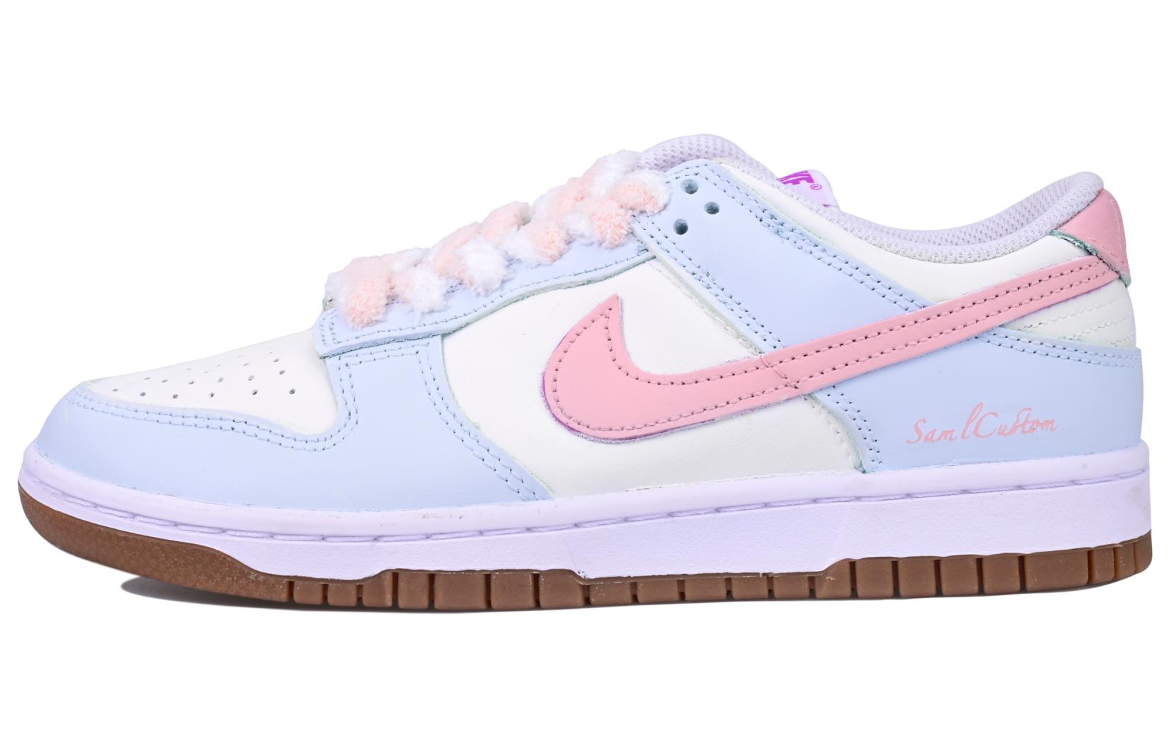Nike Dunk Slip Resistant Low Top Skateboard Shoes Women's Pink Blue