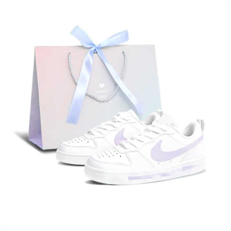 Nike Court Borough Skateboard Shoes Women's Low top White/Purple