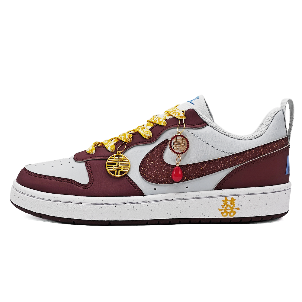 Nike Court Borough Blissful Lightweight Low Top Skateboard Shoes Unisex Red White