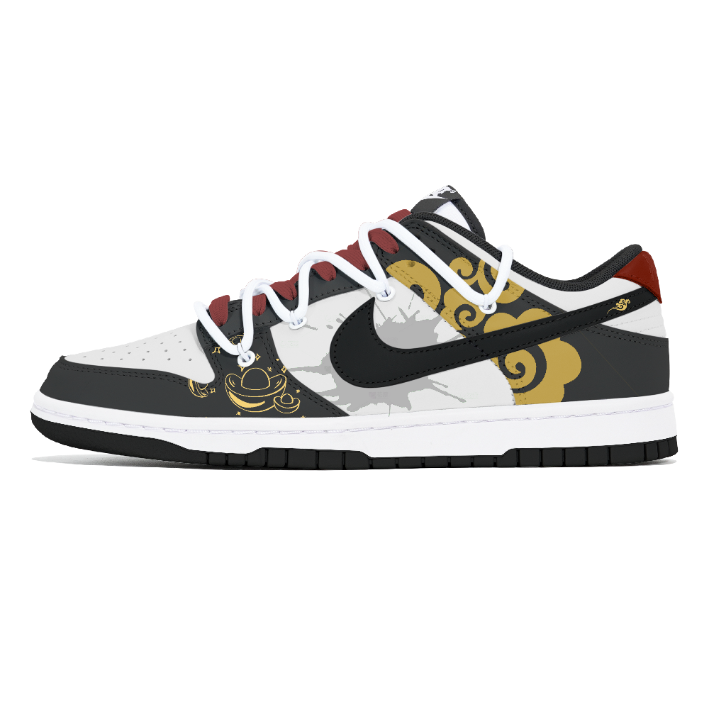 Nike Dunk Abrasion-Resistant Low-Top Skateboard Shoes Unisex Black White
