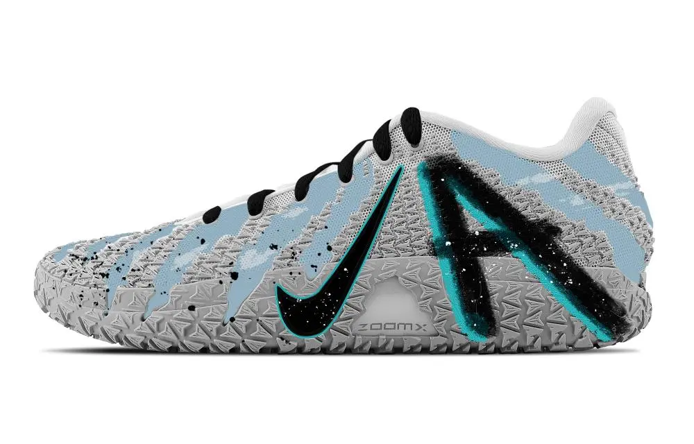 Nike Ja Morant 3 Blue Moment Abrasion Resistant Low top Basketball Shoes Unisex Blue Black