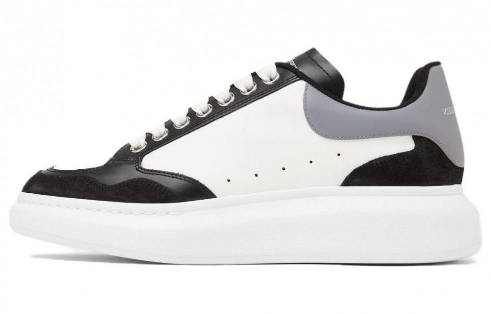 Alexander McQueen Colour Block Low Top Sneakers 'White Grey Black'