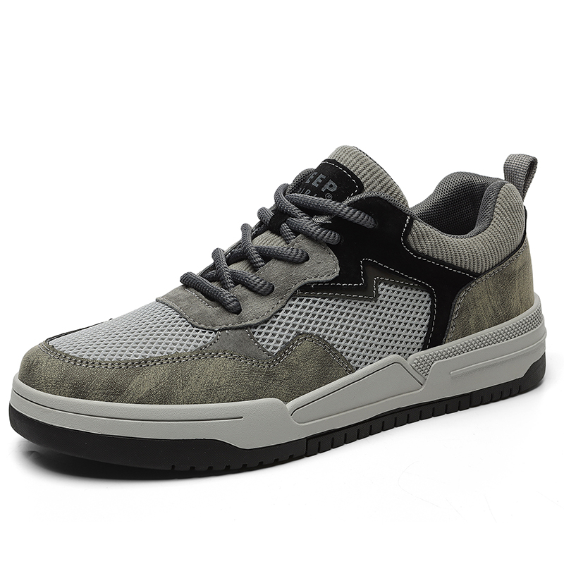 JEEP SPIRIT Low Top Skateboard Shoes Men's Climbing Gray/graphite Black