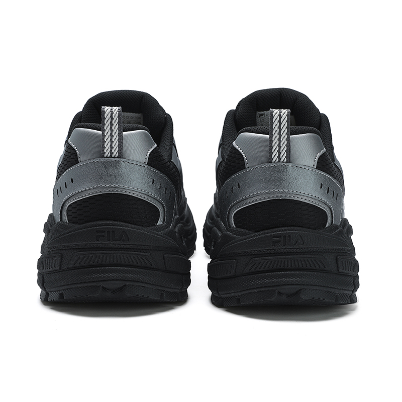 FILA BLADE Abrasion Resistant Low Top Running Shoes Men's Black Silver