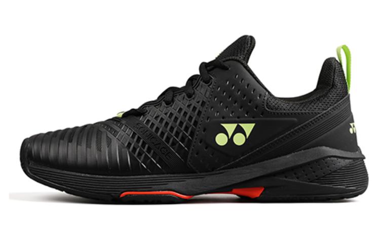 YONEX Power Cushion Sonicage 3 Breathable Low Top Tennis Shoes Unisex Black Cyan Lime Green