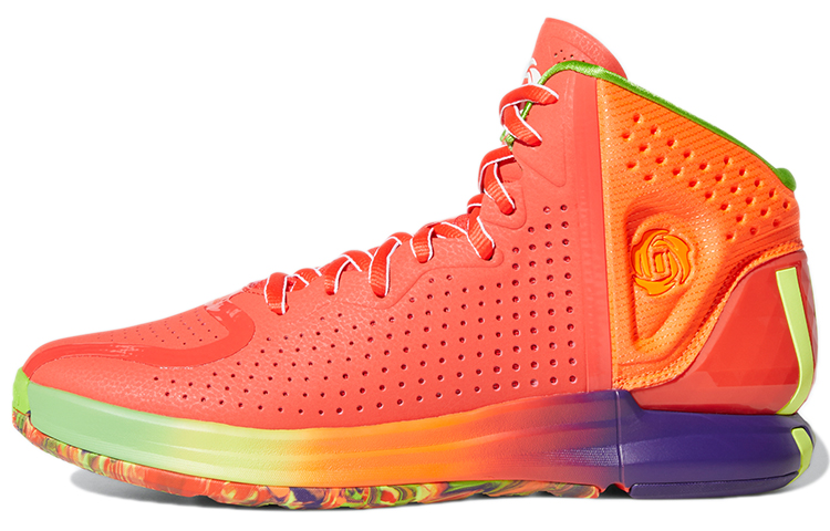 Adidas D Rose 4 Restomod Solar Red Rainbow