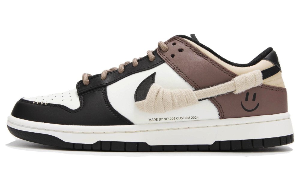 Nike Dunk Low Panda Anti-Slip And Wear-Resistant Lightweight Low-Top Skateboard Shoes Unisex Black White Brown