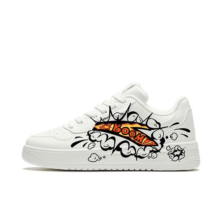 Anta Life Collection Slip-Resistant Cushioning Wear-Resistant Low-Top Skateboard Shoes Men's White