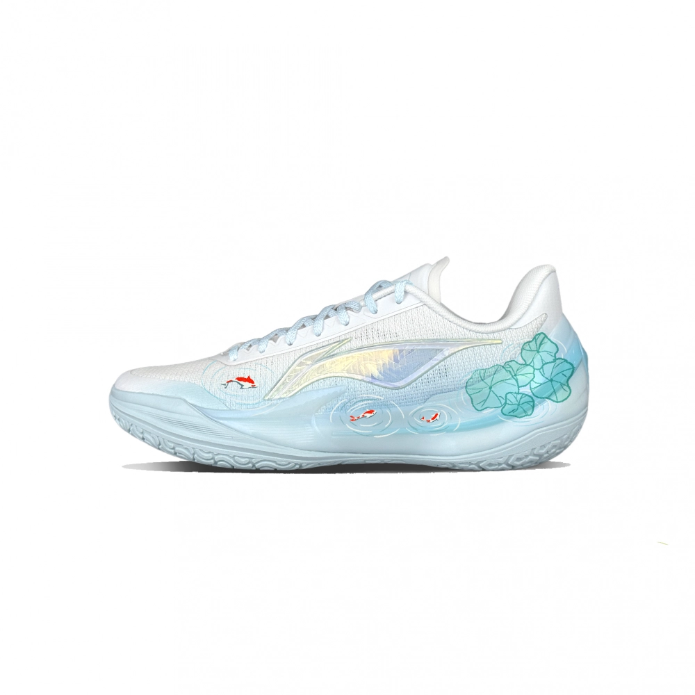 LiNing Blade 5 V2 Slip Resistant Anti Twist Grip Low Top Basketball Shoes Men's White Blue