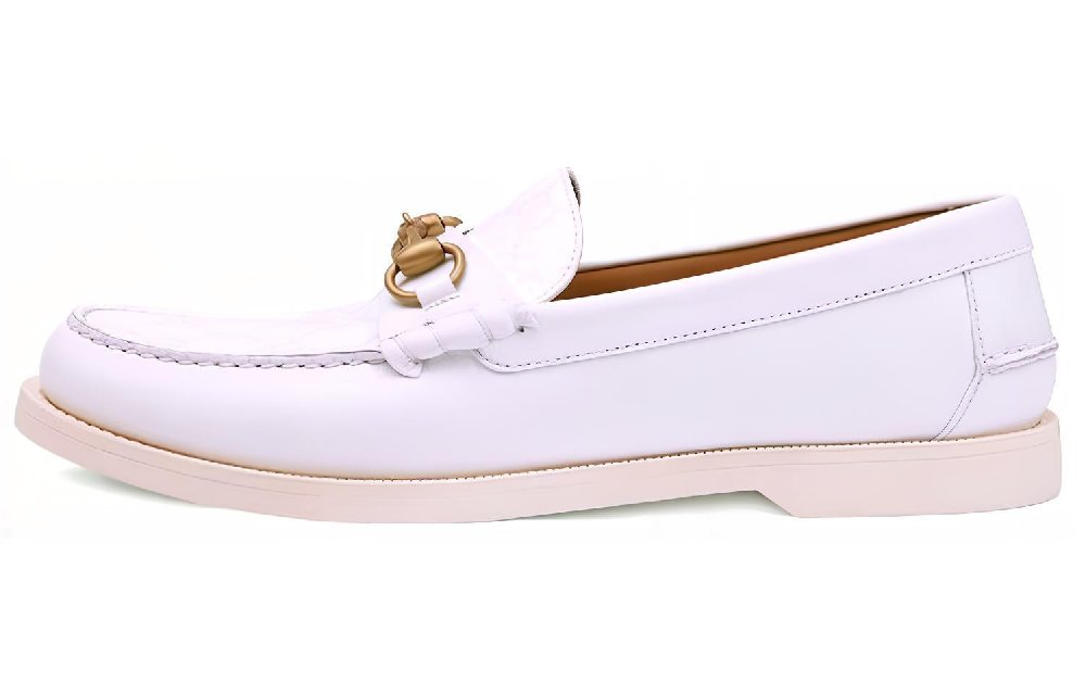GUCCI Horsebit Men's Casual Shoes Men's White