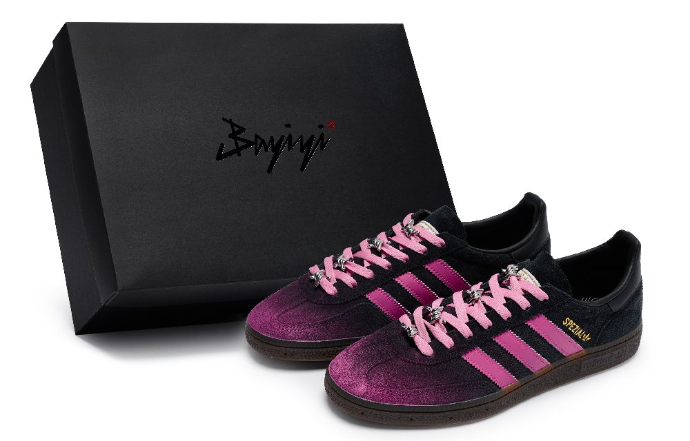 Adidas Originals Handball Spzl Skateboard Shoes Unisex Low-Top Black Pink