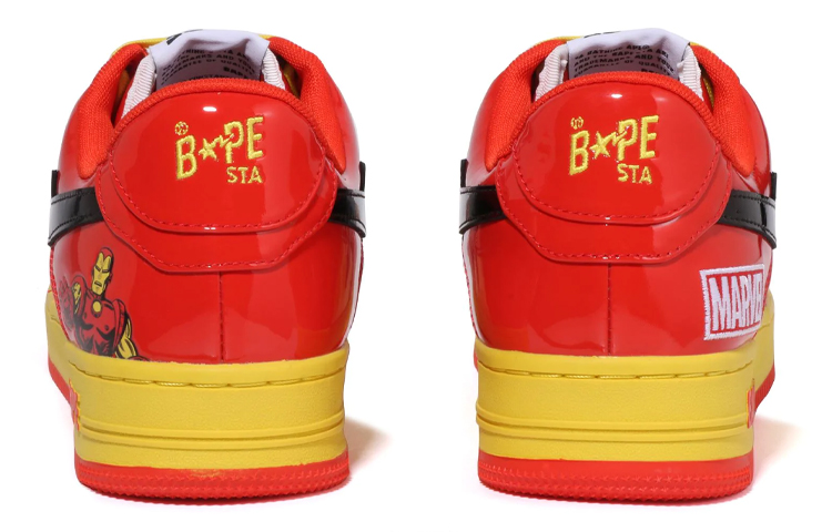 A BATHING APE X Marvel Bape Sta 'Red Yellow Black' Women's