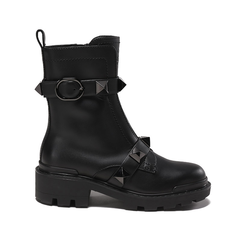 Valentino Roman Stud Ankle Boots Women's Black