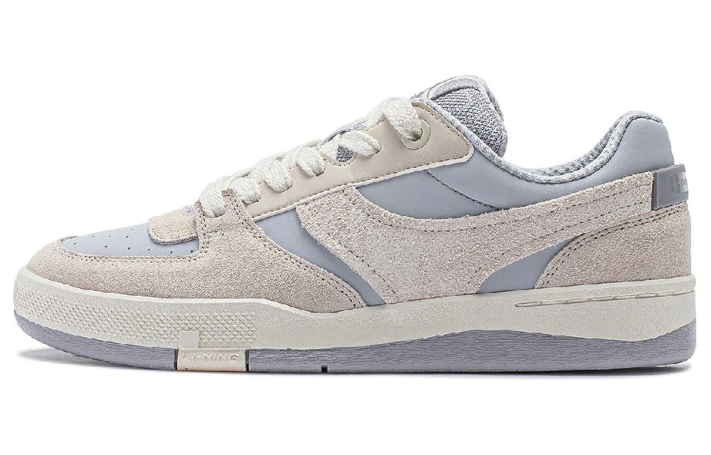 LiNing Zhengrong 92S Slip Resistant Shock Absorbers Low top Skateboard Shoes Women's Gray Blue