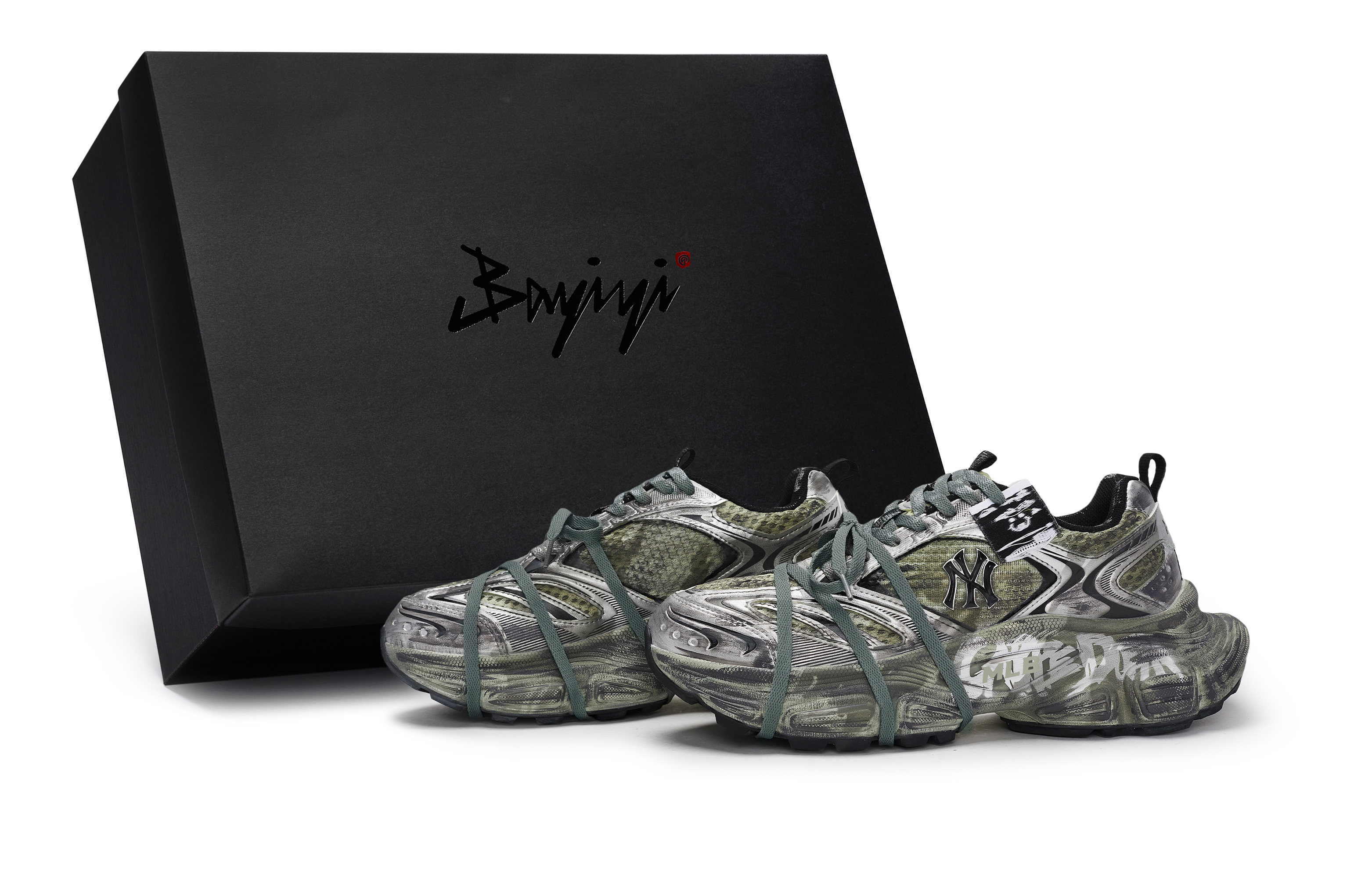 MLB Winner Chunky Sneakers Unisex Low top Gray/Black/Green/Silver купить в интернет-магазине Yoocart с быстрой доставкой по России.