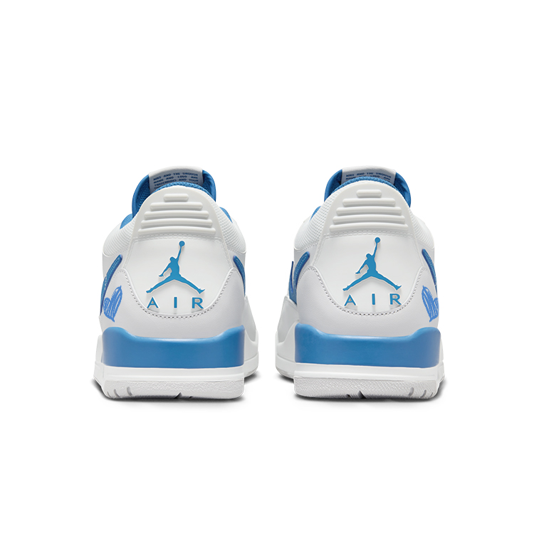 Jordan Legacy 312 Cushioning Anti-Slip Wear-Resistant Breathability Low-Top Vintage Basketball Shoes Men's Blue White