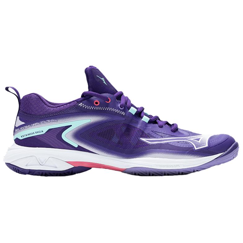 Mizuno Anti-Slip Wear-Resistant Low-Top Badminton Shoes Unisex Purple