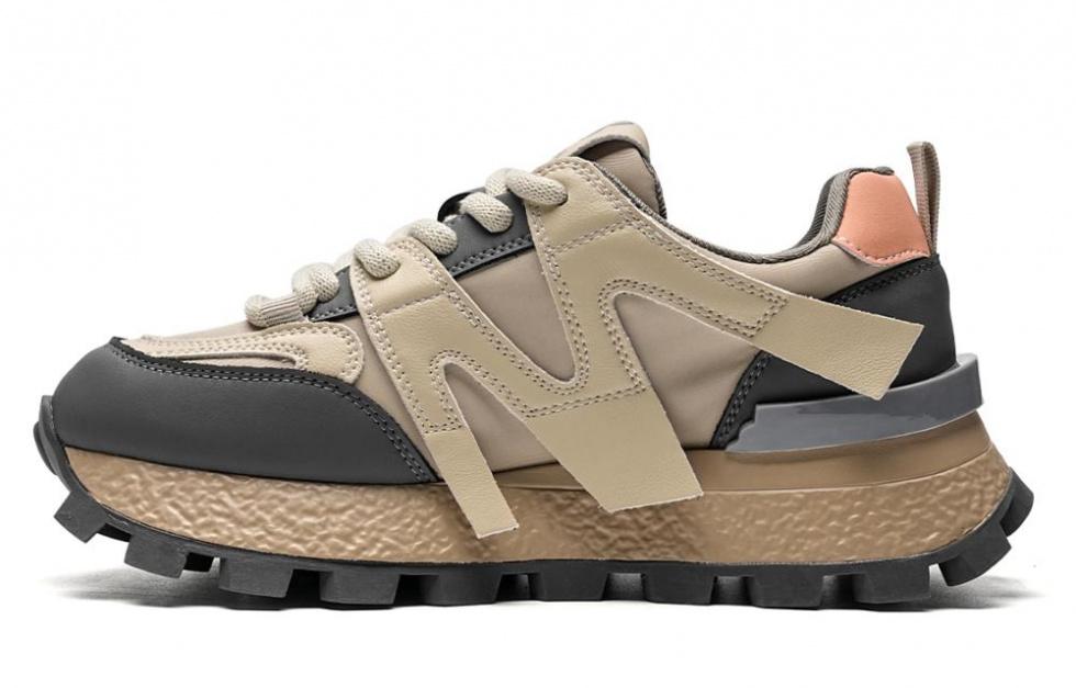 EBLAN Low-Top Casual Shoes Women's Beige Gray