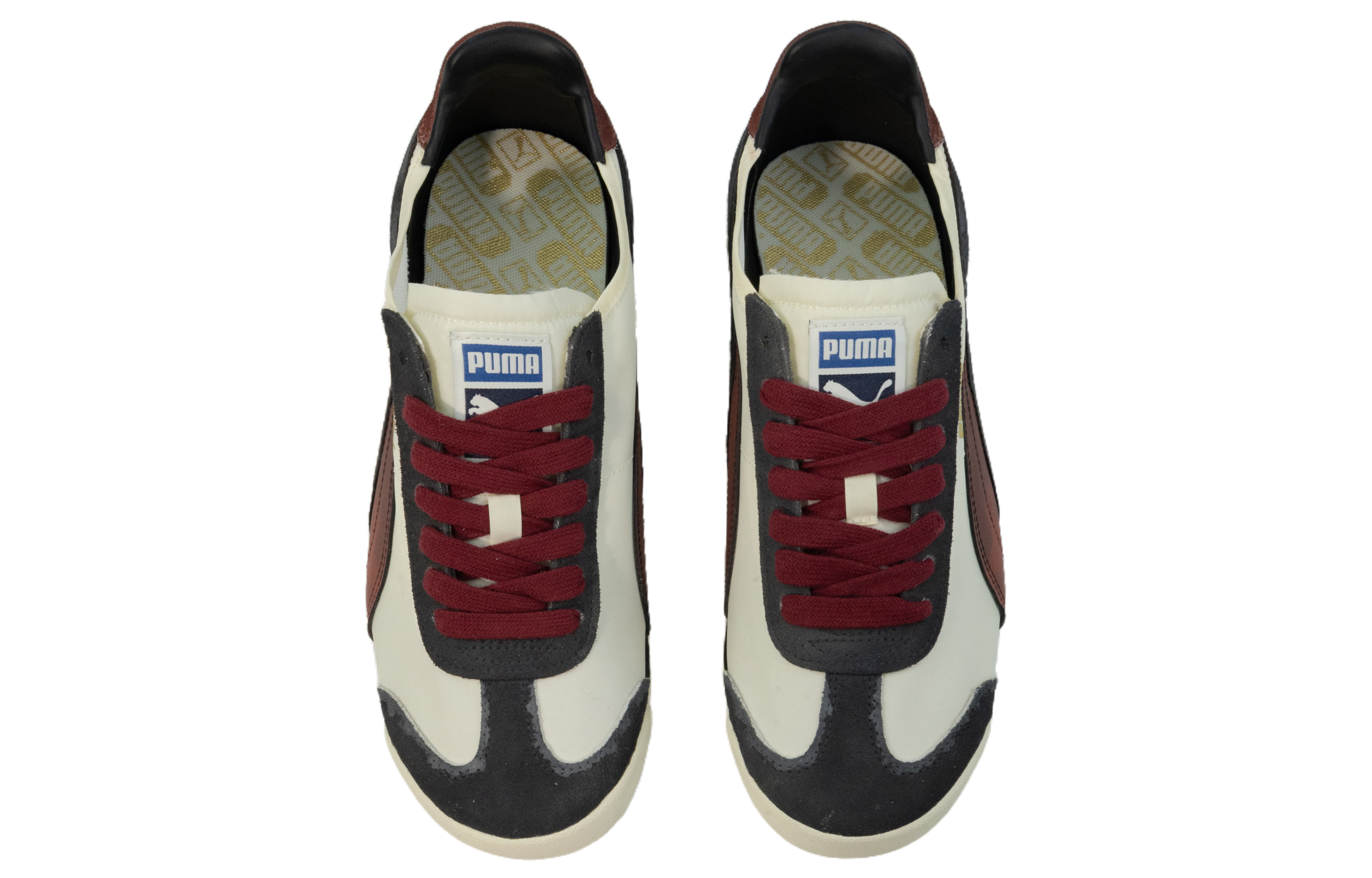 PUMA Roma Og Nylon Cushioned Slip-Resistant Low-Top Training Shoes Unisex Beige Red Black купить в интернет-магазине Yoocart с быстрой доставкой по России.