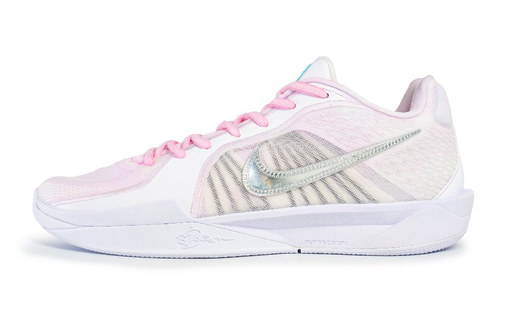 Nike Sabrina 2 Cushioned Slip-Resistant Abrasion-Resistant Low-Top Basketball Shoes Unisex White Pink