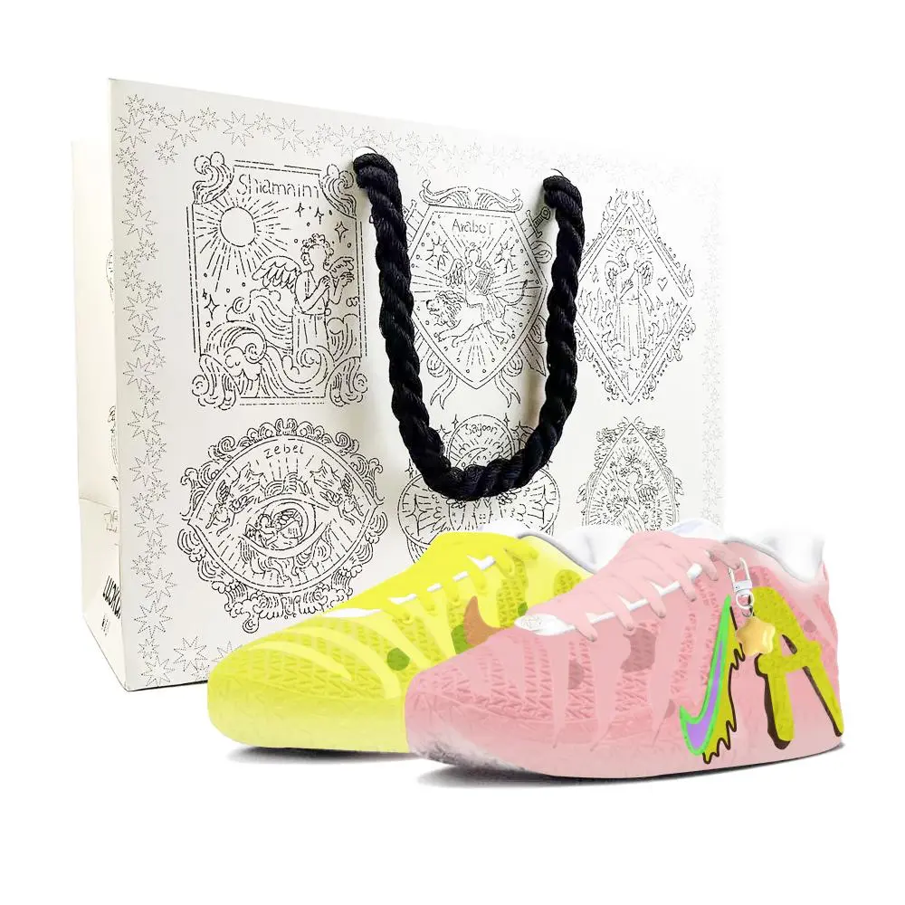 Nike Ja Morant 3 Vintage Basketball Shoes Unisex Low top Yellow, Pink, Gray