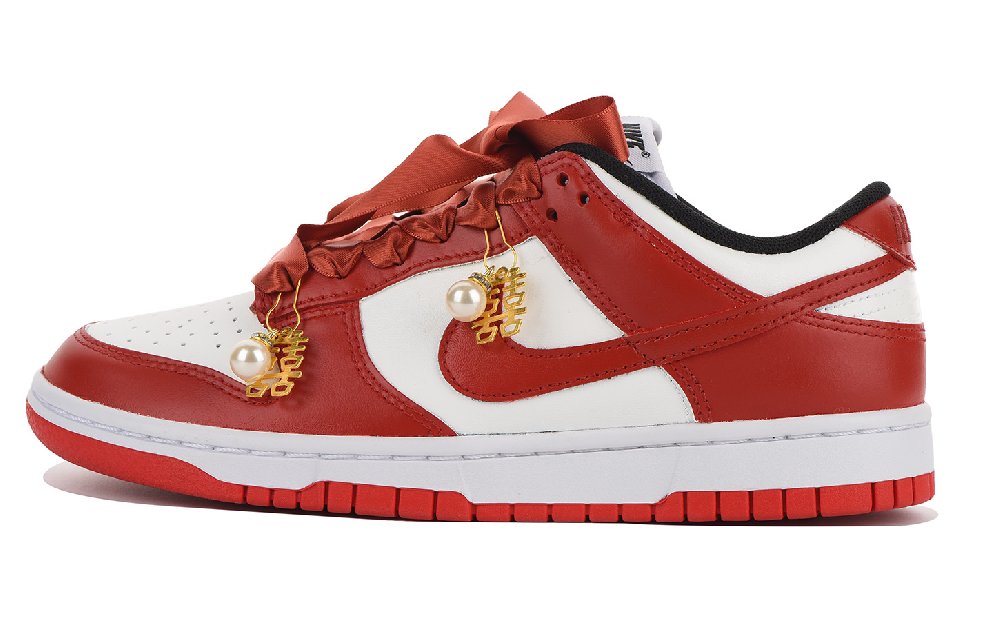 Nike Dunk Wrapping Anti-Slip Shock-Absorbing And Wear-Resistant Low-Top Skateboard Shoes Unisex Red