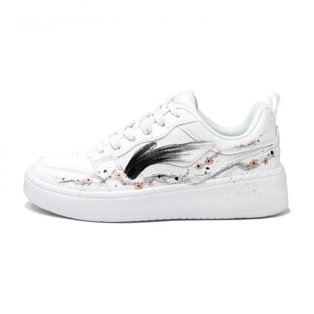 LiNing Acer Truncatum Coverage Abrasion Resistant Low Top Skateboard Shoes Women's Black Pink