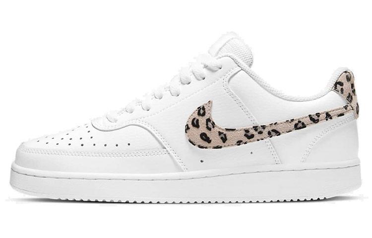 Nike Court Vision Low Leopard Swoosh White Women's