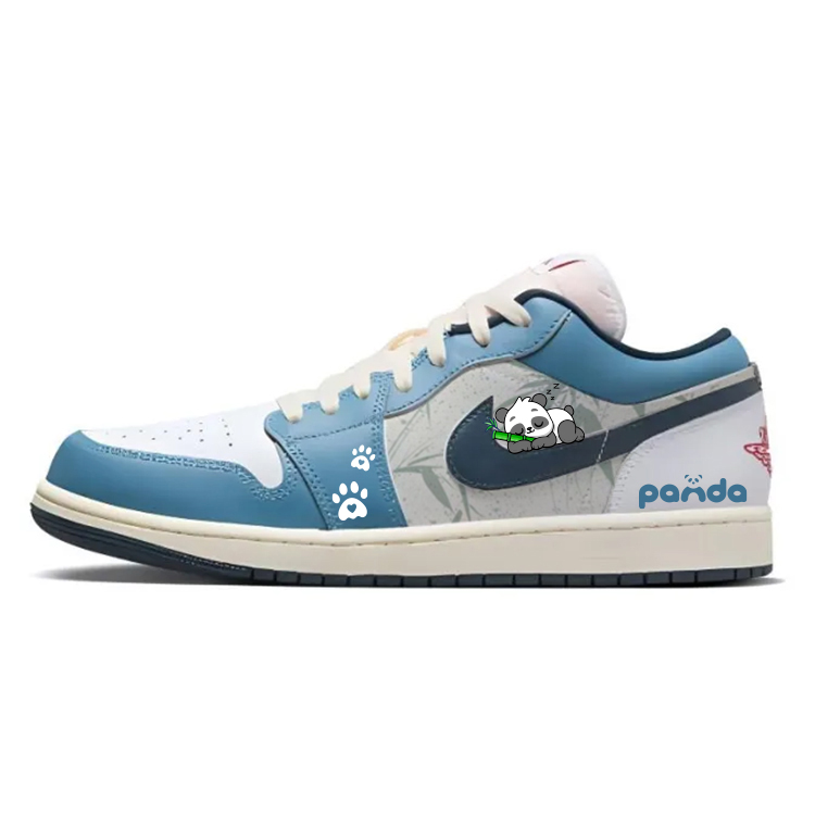 JORDAN Air JORDAN 1 Vintage Basketball Shoes Men Low-Top White Blue