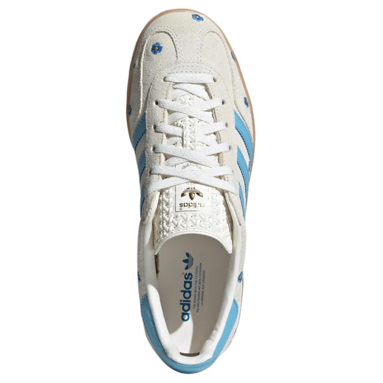 Adidas Originals GAZELLE Indoor Floral 'White Blue' Women's