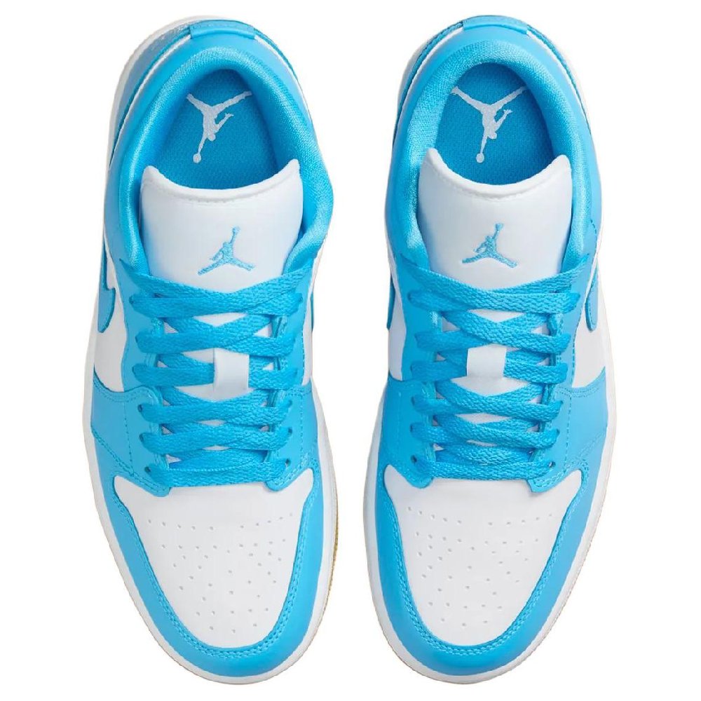 Jordan 1 Low White Gum Light Brown Dark Powder Blue Women's