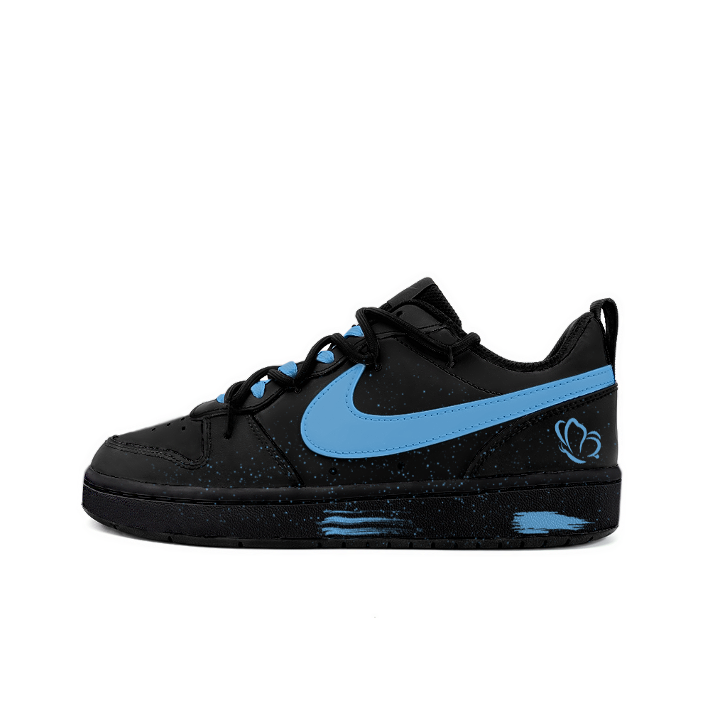 Nike Court Borough Tang Monroe Year Of The Rat Non-slip Lightweight Low-Top Skateboard Shoes Women's Black Blue