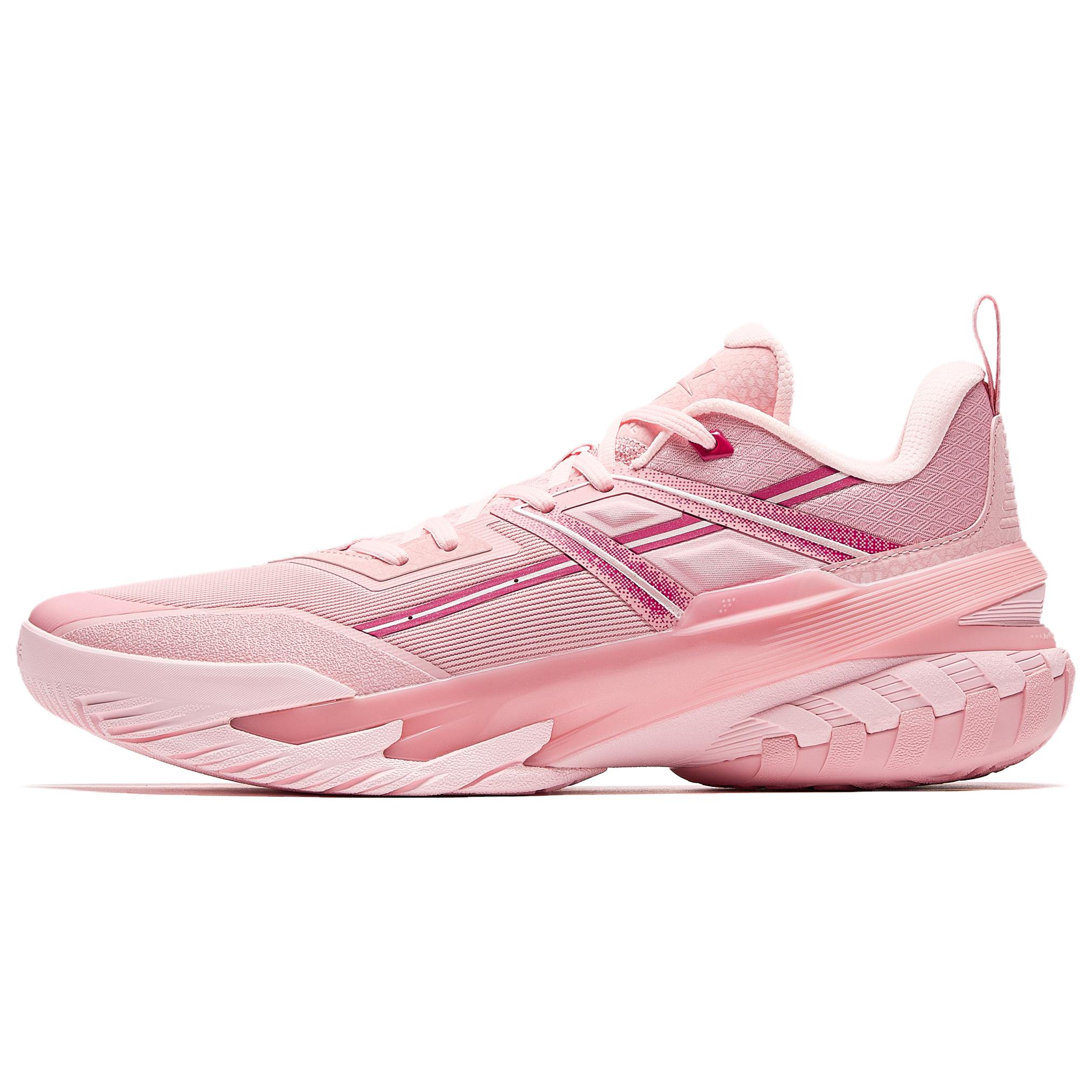 Anta Cushioning Slip Resistant Anti Rollover Low top Basketball Shoes Men's Pink
